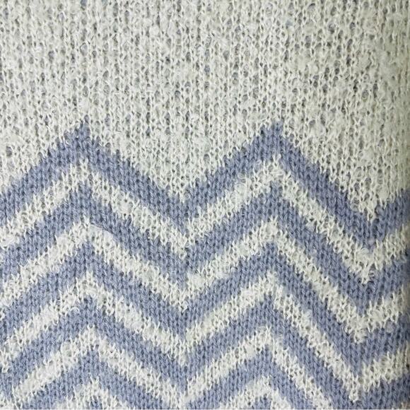 Fate purple cream stripe zig zag preppy boho pullover sweater 1X - Picture 5 of 7